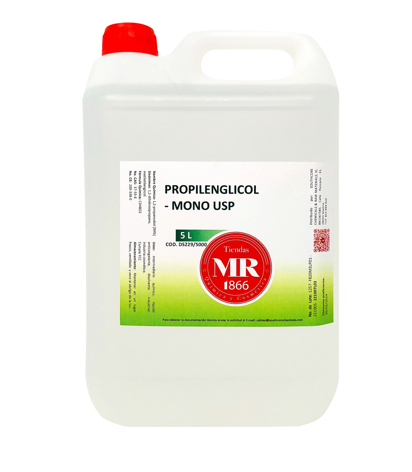 PROPILENGLICOL MONO USP 5 L Tiendas MR 1866