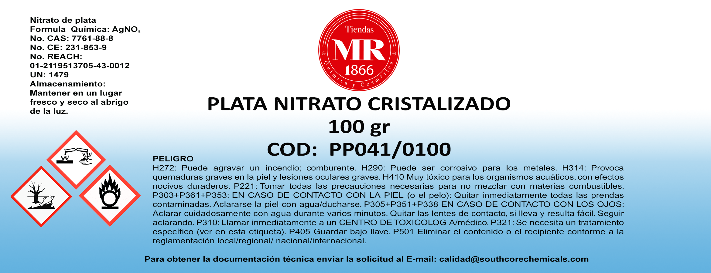 100g Nitrato de Plata